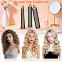 ZEPHBLOW 30mm/1.2 Inch Curling Barrel for Dyson Airwrap, Long Hair Curling Roller Barrels Compatible with Airwrap HS01/05/08, Self-Curling Replacement Attachment for Part No.971888-07, Gold - 9