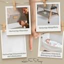 SnooBee Babybett Beistellbett Baby & Co-Sleeper – Höhenverstellbares Babybett mit Matratze, Rollen mit Bremse, atmungsaktive Mesh-Seiten & Moskitonetz, faltbar mit Tragetasche (0–6 Monate) - 4