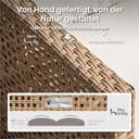 PHI VILLA Rattan Gartenmöbel Set Balkonmöbel 6 Personen, Lounge Möbel Outdoor Gartenlounge Gartensofa mit 1 Chaise Longue, 1 Zweisitzer-Sofa, 1 Ottomane, 1 Einzelsofa und 1 Couchtisch, Beige - 5