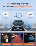 70mai Dash Cam Front and Rear A410, 2.5K+1080P Dual Dash Camera with HDR, Super Night Vision, F1.55 Aperture, 24H Parking Mode, Built-in Wi-Fi & GPS, G-Sensor, Loop Recording, 64GB Card Included - 4