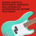 Squier by Fender Debut Collection Precision Bass, Tastiera in Laurel, Battipenna Bianco, Seafoam Green - 4