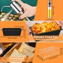 Zubehör Airfryer für Ninja Foodi MAX Dual Zone Heißluftfritteuse AF400EU AF300EU AF400EUCP DZ400EUSTGD, 2×Silikonform Heissluftfritteuse 9,5L, Weiteres Zubehör im Lieferumfang Enthalten - 5