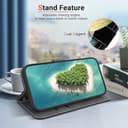 Case for Realme GT Neo6 Wallet Case with Leaves, colourful, fluorescent, transparent, multicoloured leaves, Skin Feel PU Leather Flip Folio Credit Card Holder Stand Phone Cover for Realme GT Neo6 - 6