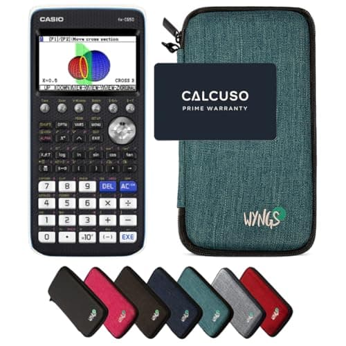 Casio fx-CG50 con Funda Protectora WYNGS Turquesa - Calculadora Gráfica - Paquete Básico