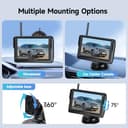 Kit Telecamera Retromarcia Auto Wireless Digitali Registrazione Video con 5 Pollici HD Monitor Telecamera Retromarcia IP69 Impermeabile Visione Notturna per Campeggio Auto Caravan Camion Rimorchi - 5