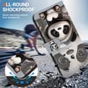 BLOTECH for Realme GT Neo6 Flip Folio Cover,Q-cute Panda Pattern Pattern Painting Magnetic Kickstand Protective Colorful Glossy PU Leather Book Wallet Case Cover for Realme GT Neo6 - 7