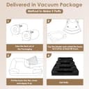 EHEYCIGA Orthopädisches Hundebett Grosse Hunde, 112x81cm, Memory Foam Hundekorb XL, Waschbar Hundesofa Wasserdicht rutschfest, Hundecouch mit Hohem Rand, Schwarz - 7