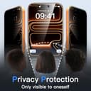 JETech Protector Pantalla de Privacidad para iPhone 17 Pro Max 6,9 Pulgadas, Antiespia Cristal Vidrio Templado con Marco de Instalación Fácil, 2 Unidades - 3