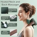 4D NackenmassagegeräT Kabellos, Elektrisches Shiatsu Massagegerät mit Wärme, 3 Massagegrade & 2 Temperaturstufen, Lindert Muskelverspannungen und Ermüdung, für Zuhause, BüRo, Reisen - 4
