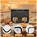 LURICO Edelstahl Spritzschutz Heißluftfritteuse für COSORI Dual Blaze TwinFry 10L/ Cosori CAF-R901-AEU 8,5L, Spritzschutz für Heißluftfritteuse für 2 Kammern Dual Zone Air fryer 8,5L（ 2er Set） - 4