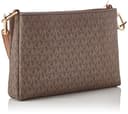 Michael Kors Trisha Borsa media a tracolla in pelle con triplo scomparto, Marrone, Medium - 3