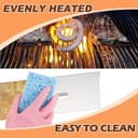 MOASKER Stainless Steel Heat Plates Flavorizer Bar BBQ Replacement Part for Napoleon Rogue Series, Prestige 500, PRO 500 RSIB Gas Grills, 4 Pack Flame Tamer for Napoleon Sear Plate #N305-0082 - 4