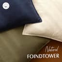 Foindtower Confezione da 2 federe decorative per cuscini, in morbido lino, stile bohémien e rustico, per divano, camera da letto, soggiorno, decorazione per la casa, 50,8 x 50,8 cm, beige naturale - 4