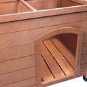 AqpetFriends Baita Cuccia in Legno da Esterno per Cani con Tetto Apribile e Tende Termiche incluse, Large 116x79x85h - 4