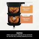 Ninja Double Stack Air Fryer, Vertical Dual Drawer Air Fryer with 4 cooking levels, 2 Drawers and 2 Racks, Space Saving Design, 7.6L Capacity, 6 Cooking Functions, 6 Portions, Black SL300UK - 8
