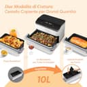 COSORI Friggitrice ad Aria 10 Litri, 7 in 1 Dual Blaze TwinFry con Doppio Cestello 5L & 5L e Separatore Rimovibile, 2800W Air Fryer WiFi con Doppia Resistenza, 40-240℃, 70 Ricette Online, Bianco - 4