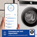 Samsung Lavatrice AI Control WW10FG6U34LK/U3, 10 Kg, AI Energy Mode, AI Ecobubble, Carica Frontale, Corpo: Bianco, Oblò e Display: Nero, 60l x 85h x 55p cm - 5