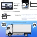 VECHTEL Telecamera Retromarcia Wireless 1080P, kit Monitor con Schermo IPS da 7 Pollici per Camion, Autobus, Furgoni, Camper, Pickup, Impermeabile IP68, Visione Notturna, Linee Guida DIY - 4