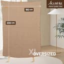 ACUSHLA Coperta in lana merino, grande e versatile, ideale per divano letto e divano, ideale per letto, clima freddo, extra large, 160 x 200 cm, colore: cachi - 7