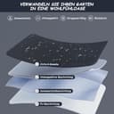 arvioo Gartenpavillon 3x3m, Gartenkomfort Deluxe, Pop Up Pavillon mit 4 Moskitoseitenwänden & Belüftungslöcher, Windschutz UV-Schutz, 3-Stufen Höhenverstellbar, Metall & 210D Oxford-Gewebe (Anthrazit - 9