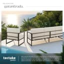 tectake® Conjunto Jardín Exterior de Acero, Sillones Terraza con Acolchado Grueso, Sillas Jardín con Pies Ajustables, Muebles Jardín Exterior, Fundas Repelentes al Agua, Sofás para Jardín - 5 plazas - 5