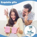 2 Pzs Bandejas para Dejar Joyas Cuenco de Cerámica Decorativo Plato de Joyería, Organizador de Llaves Anillos Collares Adornos Pequeños Trinket, Formas de Conchas y Estrellas de Mar (12.5-13.5CM) - 6