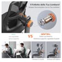 Newtral MAGICH003 Sedia Ufficio Ergonomica Lombare, Sedia Scrivania Poltrona Ergonomica con Braccioli Regolabile, Ergonomic Office Chair Oscillazione a 96-126° (MAGICH003, Nero) - 4