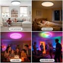 Rawhui 24W Plafoniera LED Soffitto Dimmerabile,2400LM Lampada Led Soffitto con Telecomando & APP,RGB,3000K-6500K,Alexa/Google Assistant/Smart Life,Per Soggiorno Camerette letto - 7