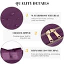 FORRICA Womens Backpack Nylon Lightweight Rucksack Casual Back Pack with Multi Pockets for Commuting and Everyday Use - Purple (L) - 5