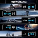 Compressore Aria Portatile 150PSI - Compressore Portatile Tutto-in-Uno e Gonfiatore Elettrico Portatile con Display LCD, USB & Type-C per Auto, Moto, Bici e Palla,Regali di San Valentino - 6