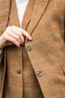 TruClothing - Chaqueta de campo para mujer, bléiser de mezcla de lana con patrón de espiguilla a cuadros, corte ajustado, 46 - 4