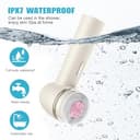 MYCARBON Cepillo Limpiador Facial Eléctrico 2500 mAh Recargable Masajeador Eléctrico Limpiador 2 Modos 360° Rotación Cepillo Facial 2 Velocidades 2 Repuesto IPX7 Impermeable FCD4 Rosa - 5