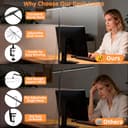Woputne Desk lamp with Clamp, Super Wide & Bright, 5 Color Modes X 10 Brightness Levels, 960LM(160 Pcs Lamp Beads), 12W Computer Monitor Flexible Table Light, Desk Light for Office,Study, Crafts, Draw - 5