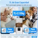 Comedero Gato Automatico Doble WiFi: 5G Dispensador Comida Gatos con Alimentación Lenta y Control por App, Comedero Perro Automatico de 7L para Varias Mascotas, Fácil de Limpiar(ACF190W-C) - 7