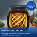 Philips Airfryer Serie 3000: Friggitrice ad aria da 6,2L con finestrella, Tec. RapidAir Plus, 16 modalità di cottura, 90% grassi in meno, facile da pulire, touchscreen, risparmio energetico (NA330/00) - 6