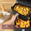 COSORI Airfryer, Heißluftfritteuse 2 Kammern, 10,8 L Heissluftfritteuse, Innovative Mehrfach-Luftgeschwindigkeit, Spart 41 Prozent Platz, Inklusive Rezeptbuch und Edelstahl-Rost, Silbergrau - 4