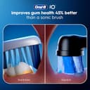Oral-B iO10 Electric Toothbrushes Adults, Gifts For Women / Men, 1 Handle, 3 Toothbrush Heads, Charging Travel Case, Toothbrush Head Holder, 7 Modes, 2 Pin Plug, Cosmic Black, Oral B IO Toothbrush - 16
