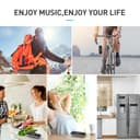 AGPTEK Vivavoce Auto Bluetooth 5.3 con Siri Assistente Comandi Vocali di Google Altoparlante Kit e Scheda TF Supporto per Aletta Parasole Connessione Automatica, Nero - 6