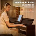 MUSTAR Digital Piano 88 Weighted Keys, Full Size 88 Key Piano Keyboard Semi Weighted, Home Electric Piano with Furniture Stand and Triple Pedal, Music Stand, USB MIDI, Black - 6