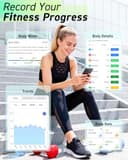 Bluetooth Body Fat Scales, INSMART Smart Digital Bathroom Weight Weighing Scales for Body Composition Analyzer with Smart APP, Body Composition Fitbit Scales for Fitness (ST/LB/KG) - 3