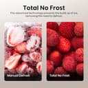 Hisense RB327N4BWE 55cm Freestanding 50/50 Fridge Freezer - 256 litre capacity - Total No Frost -LED Light - Reversible door - Silver - E Rated, H182.4 x W55 x D56.2 (cm) - 5