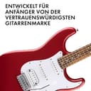 Squier by Fender Debut Collection HSS Stratocaster E-Gitarre, Laurel Griffbrett, Weißes Schlagbrett, Dakota Red - 4
