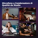 NearStream Microfono a Condensatore USB/XLR Compatibile con PC,MAC,iPad,Mixer,Interfaccia Audio, Microfono da Tavolo con Riduzione del Rumore& Muto&Monitoraggio& Guadagno,Plug and Play,AM25X - 7