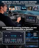 Timzeit Autoradio mit Bildschirm Single DIN Auto Radio mit Navi Bluetooth Wireless CarPlay Android Auto DAB Plus Rückfahrkamera, 1DIN mit 10.1 Zoll drehbar Touchscreen Monitor, 2+64G Android 14 - 6