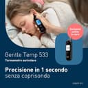 OMRON Gentle Temp 533, Termometro auricolare per misurazioni rapide e accurate senza contatto in 1 secondo, Termometro auricolare bambini preciso, veloce, silenzioso e senza bisogno di coprisonda - 2