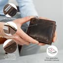 Berliner Bags Vintage Geldbörse Peter, Portmonee aus Leder, Geldbeutel mit TÜV-geprüftem RFID-Schutz, für Herren – Braun - 6