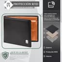 SPARTANO Carteras para Hombre con protección RFID, 11 Ranuras para Tarjetas de crédito, 1 Bolsillo para Monedas, 2 Compartimentos para Billetes, 3 Bolsillos internos - Zeus (Naranja) - 5