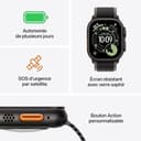 Apple Watch Ultra 3 [GPS + Cellular 49 mm] Smartwatch da corsa e multisport con cassa in titanio naturale e fibbia Trail blu/blu brillante. Comunicazioni satellitari, monitoraggio salute e attività - 3