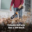 WORX WG543E Soffiatore a batteria brushless da 20 V LeafJet - Batteria e Caricatore Inclusi - 12