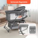 Avilia - Culla Neonato Pieghevole, Lettino per Bambini Co-Sleeping con Zanzariera Fotosensibile e Materasso Traspirante, Culla Fianco Letto Compatta e facile da Trasportare, Rapida Chiusura. - 7
